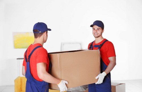 Removal van and moving boxes for a Barnescray home move