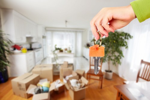 Removal company team planning a house move in Barnescray