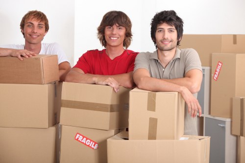 Removal team loading furniture during a house move in Barnescray