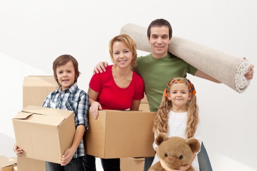 Barnescray packing and moving service with boxes and furniture