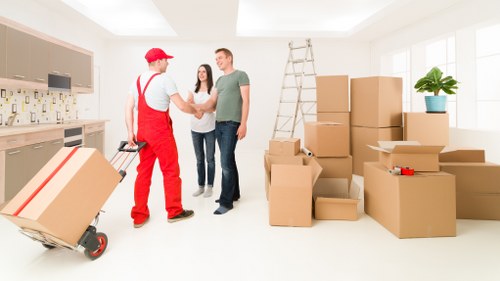 Commercial movers handling furniture and equipment in Barnescray