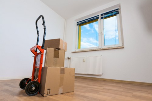 Furniture and boxes being loaded for a Barnescray move