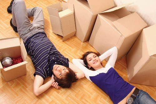 Packed household items ready for removals in Barnescray
