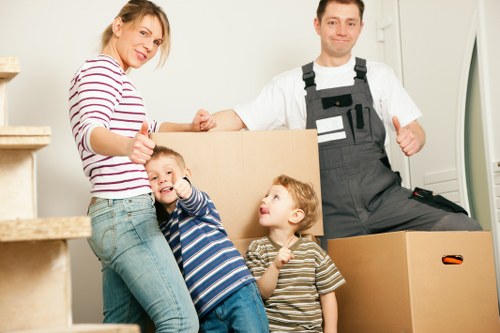Careful lifting and transport during a local Barnescray move