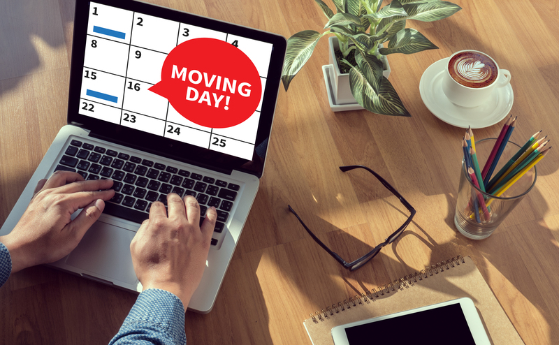 Preparation checklist and packed belongings for moving day in Barnescray